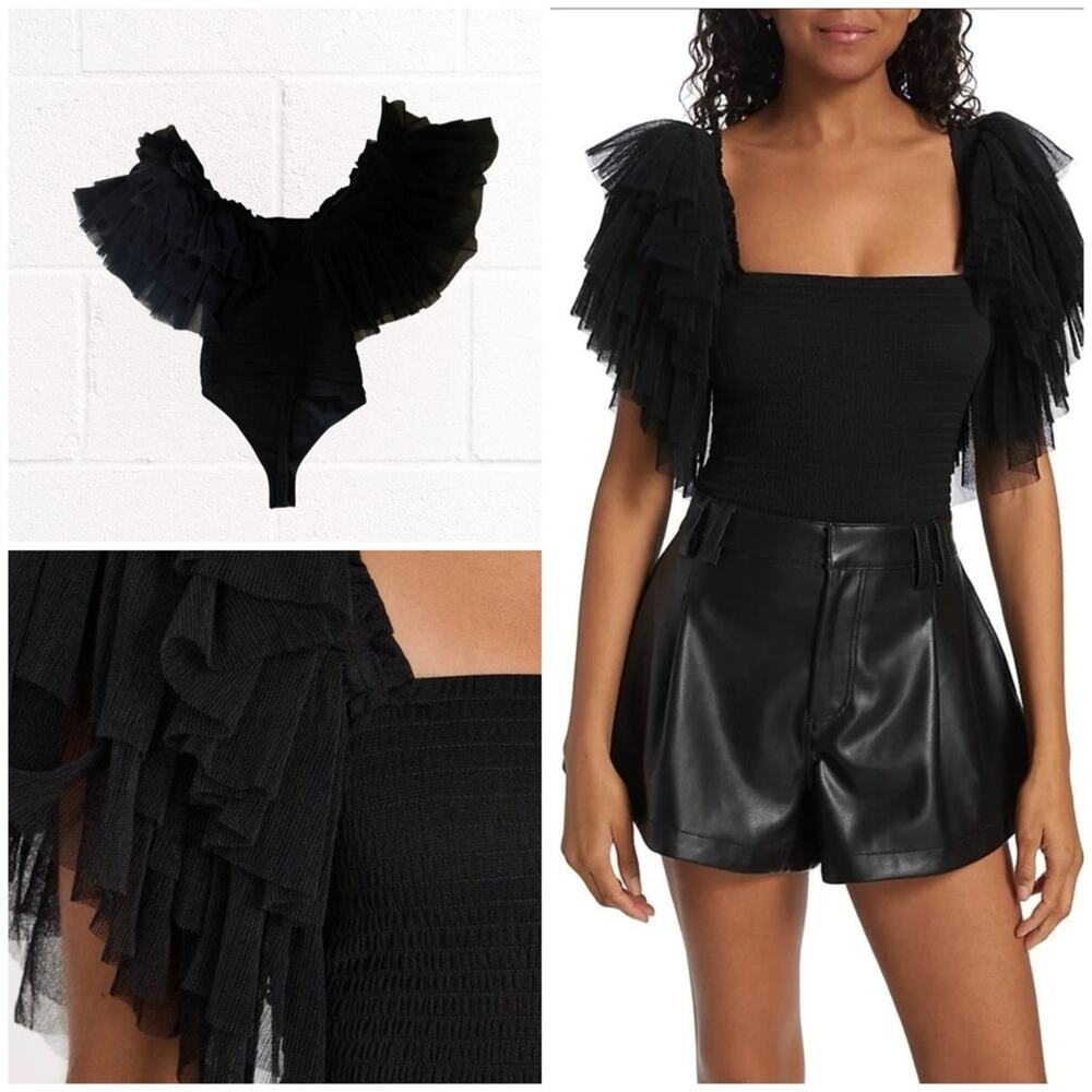 Intimately Free People Kill The Lights Bodysuit, Black Small